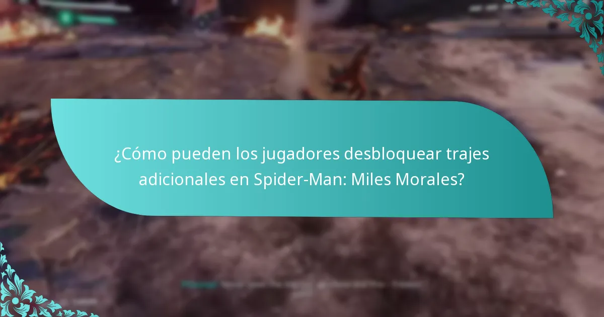 ¿Cómo pueden los jugadores desbloquear trajes adicionales en Spider-Man: Miles Morales?